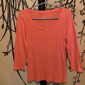 J.Crew Women’s Coral/Light Orange Painter Tee